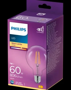 PHILIPS LED-pære filament 7W E27 G93| Led-Pærer