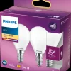 PHILIPS LED-pære 2,2W E14 P45 2-pak| Led-Pærer