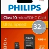PHILIPS Micro SDXC kort - 32GB med SD adapter| Hukommelseskort