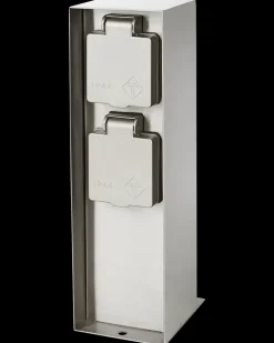 PHILIPS myGarden Strømforsyning 2 udtag ude - Inox| Stikdåser