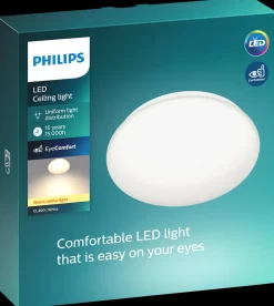 PHILIPS Plafond Moire Ø22,5cm 6W - hvid| Loftslamper Og -Pendler