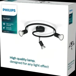 PHILIPS Spotlampe Limbali GU10 3 spot - sort| Loftslamper Og -Pendler