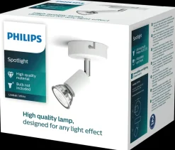 PHILIPS Spotlampe Limbali GU10 1 spot - hvid| Loftslamper Og -Pendler