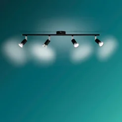 PHILIPS Spotlampe Limbali GU10 4 spot - sort| Loftslamper Og -Pendler