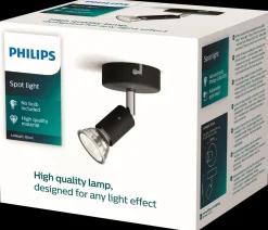 PHILIPS Spotlampe Limbali GU10 1 spot - sort| Loftslamper Og -Pendler