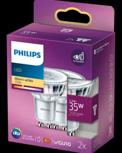 PHILIPS Spotpære 4W GU10 2-pak| Led-Pærer