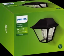 PHILIPS Væglampe Alpenglow E27 180° - sort| Udendørs Væglamper