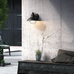 PHILIPS Væglampe Hoverfly E27 - sort| Udendørs Væglamper