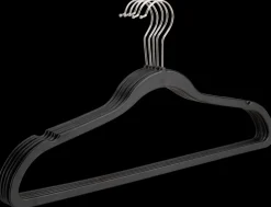 SJÖBO Plastbøjler sort 5-pak| Garderobe Og Opbevaring