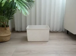 Plastikkurv large - grå| Opbevaringsbokse Og -Kasser