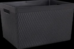 Plastikkurv large - sort| Opbevaringsbokse Og -Kasser