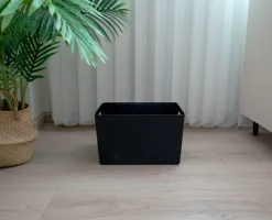 Plastikkurv large - sort| Opbevaringsbokse Og -Kasser