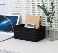 Plastikkurv medium - sort| Opbevaringsbokse Og -Kasser