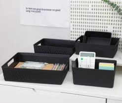 Plastikkurv medium - sort| Opbevaringsbokse Og -Kasser