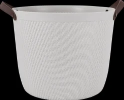 Plastikkurv rund - lysegrå| Opbevaringsbokse Og -Kasser