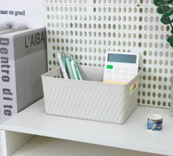 Plastikkurv small - lysegrå| Opbevaringsbokse Og -Kasser