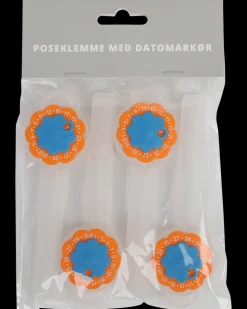 Poseklemme med datomarkør - 4 stk| Husholdningsartikler