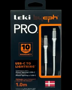 Leki Denmark PRO USB-C til Lightning Kabel - 1 meter hvid| Mobiltilbehør