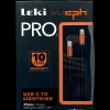 Leki Denmark PRO USB-C til Lightning Kabel - 2 meter sort| Mobiltilbehør