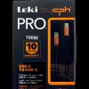 Leki Denmark PRO USB-C til USB-C Kabel - 2 meter sort| Mobiltilbehør