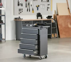 ProBuilder Værktøjsvogn - 5 skuffer| Værktøjskasser|Værkstedsinventar