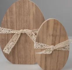 Påskeæg i træ 2-pak| Festartikler