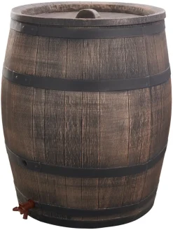 Regnvandstønde trælook med hane 240 L| Regnvandsbeholdere