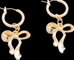 Øreringe hoop og sløjfe - guld| Smykker & Hårpynt