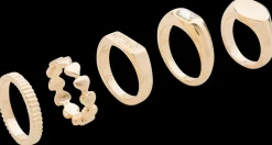 Ring 5 stk. - guld| Smykker & Hårpynt