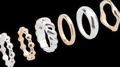 Ring 6 stk. - guld og sølv| Smykker & Hårpynt