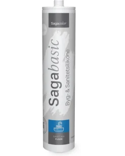 SagaColor SagaBasic Byg- og sanitetssilikone 300 ml - Hvid| Fugemasse Og Silikone