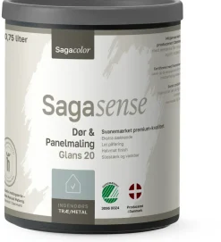 SagaSense Dør & Panel 20 - Grå 0,75 liter| Maling Indendørs