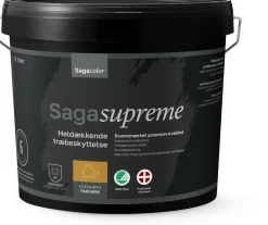 SagaSupreme Heldækkende Træbeskyttelse - Sort 5 liter| Træbeskyttelse Og -Olie