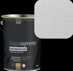SagaSupreme Heldækkende Træbeskyttelse 5 liter - Stengrå| Træbeskyttelse Og -Olie