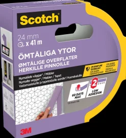 3M Scotch® Afdækningstape Sarte overflader 41 meter - 24 mm| Tape