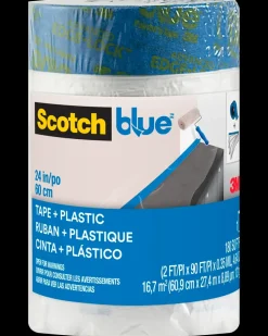 Scotch Blue™ Afdækningsplast Refill med tape – 60,9 cm x 27,4 meter| Afdækning