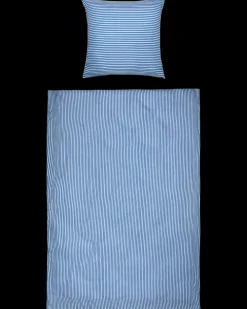 Sjöbo Home Sengesæt 140 x 220 cm - Blå Stribet| Øvrige Artikler