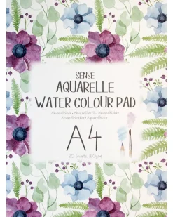 Sense Akvarelblok A4 160 g| Øvrige Hobbyartikler