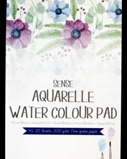 Sense Akvarelblok A5 200 g| Øvrige Hobbyartikler