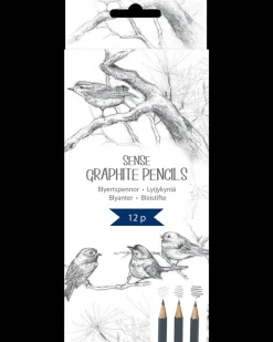 Sense Graphite skitseblyanter 12 stk.| Øvrige Hobbyartikler