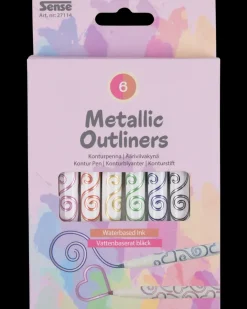 Sense Metalliske Outliners 6-pak| Øvrige Hobbyartikler