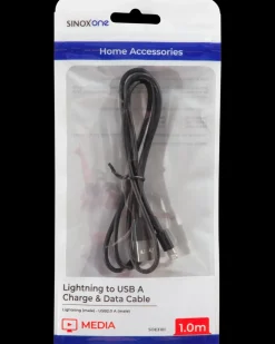 SINOX Lightningkabel 1 meter - sort| Mobiltilbehør