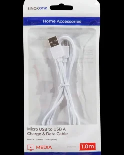 SINOX Micro-USB b-a 1 meter - hvid| Mobiltilbehør