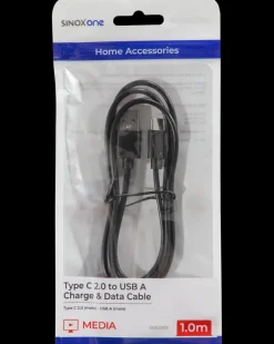 SINOX USB-C kabel 1 meter - sort| Usb-Kabler