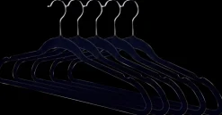 SJÖBO Bøjle i velour sort 5-pak| Garderobe Og Opbevaring