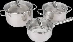 SJÖBO Gryder i rustfrit stål 6 dele| Gryder Og Pander