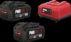 SKIL Batteri 2x4 Ah + Lader 20V| Batterier Og Opladere|Batterier Og Batteriopladere