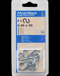 Arvid Nilsson S-krog Ø4,4 x 40 mm 4-pak| Kroge Og Ophæng