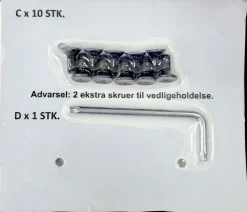 Skruesæt til havebænk 41902| Tilbehør Og Reservedele
