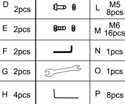 Skruesæt til havepavillon 3 x 4 m| Tilbehør Og Reservedele